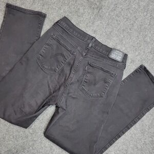 Levis Jeans Womens 6M Black Denim Stretch Classic Boho Streetwear Straight Leg